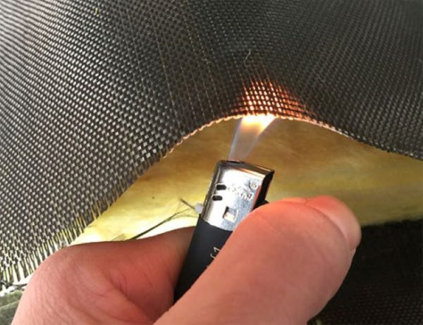 Fireproof and flame-retardant black fiberglass cloth in China.